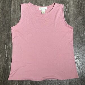 Susan Bristol Tank Top Women‎ L Pink Casual